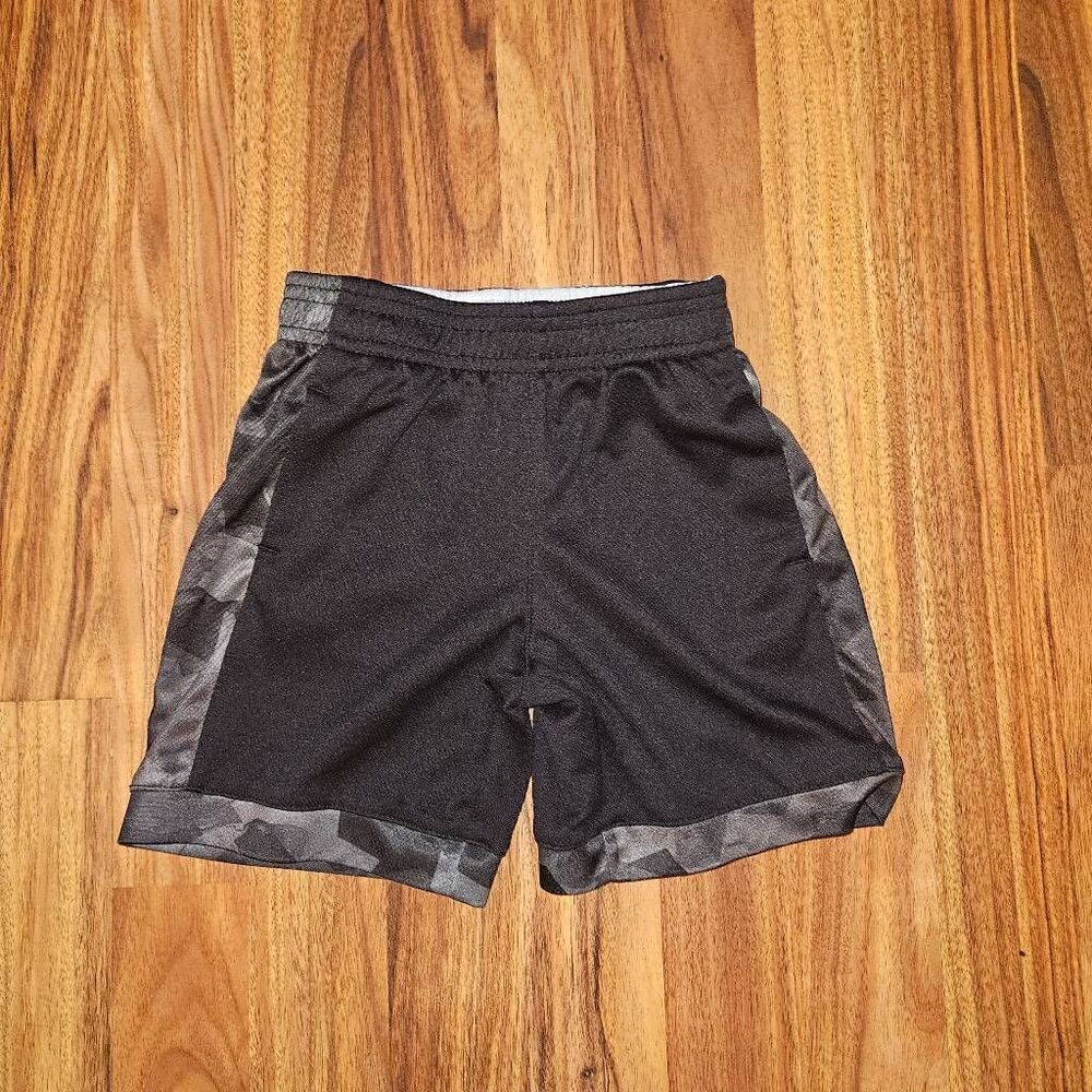 5 For $25 Black and Gray Camp Side Panel Elastic Active Shorts Toddler Size 3T